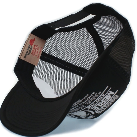 Merle Haggard Solid Black Vintage Truckers Style Hat One-Size Adult Country Outl - Picture 3 of 3